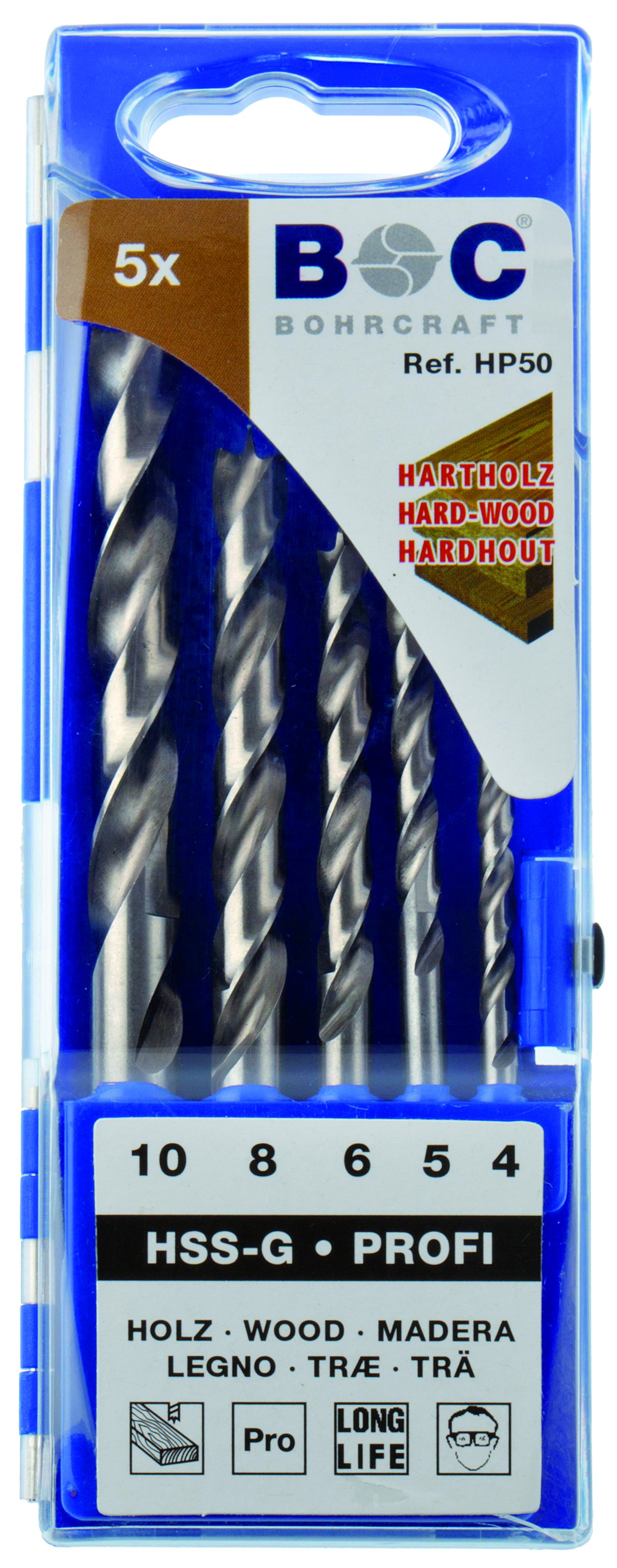 Fisco 013C040075 HSS-Holzspiralbohrer Profi 4x43/75 mm Schaft Durchmesser 4 mm 